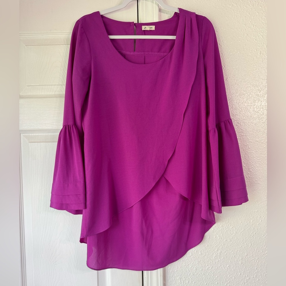Love Riche Elegant Purple Women's Top